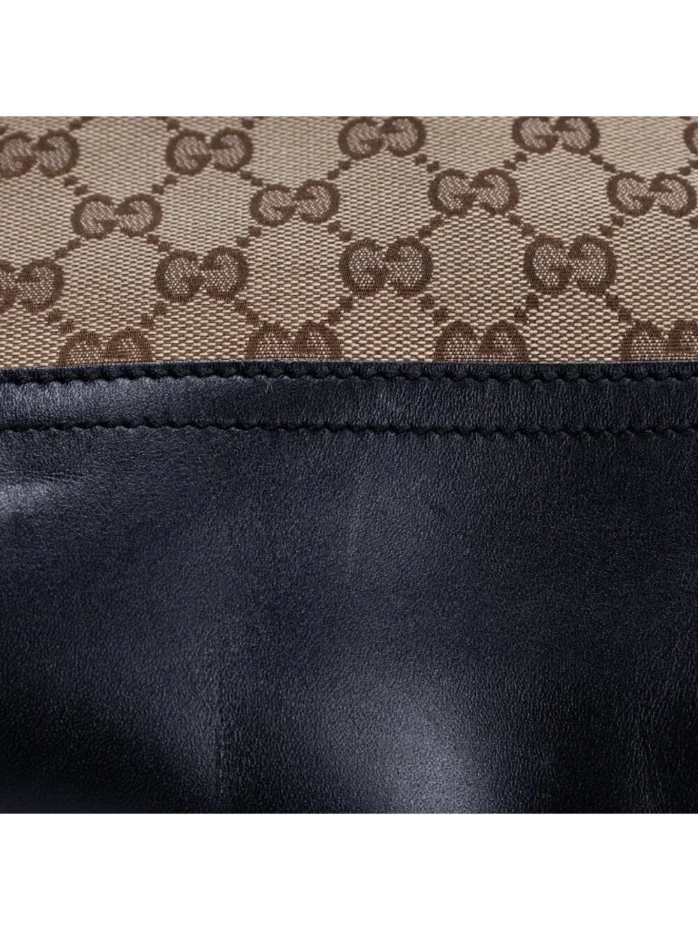 Gucci Zip Hobo Beige Black GG Canvas